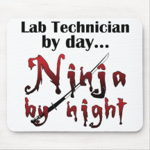 Lab Technician Ninja Mouse Pad