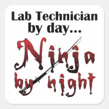 Lab Technician Ninja Stickers