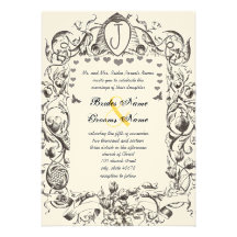 L'abeille vintage lunatique et la ruche d'abeille  invitation personnalisée
