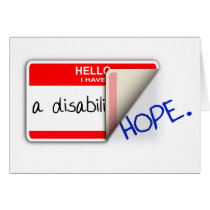 Labelled Disabled Card