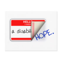 Labelled Disabled Postcard