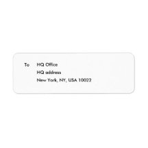 Labels 10-001 return address labels
