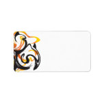 Labels swirl black yellow