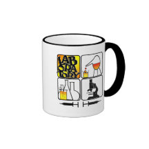 LABORATORY 4 SQUARE - BEAKERS / MICROSCOPE COFFEE MUG