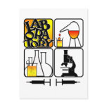 LABORATORY LOGO 4 SQUARE - LAB ICONS POST CARD