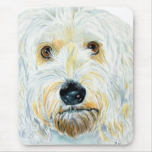 Labradoodle blanc Maggie Mousepad Tapis De Souris