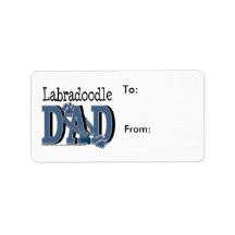 LabraDoodle DAD Personalized Address Label