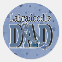 LabraDoodle DAD Round Stickers