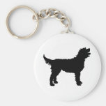 Labradoodle Dog (in black) Key Chain