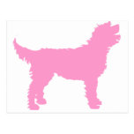 Labradoodle Dog (in pink) Postcards