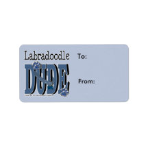 LabraDoodle DUDE Personalized Address Label