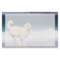 Labradoodle - Happy Day on the Beach Stationery Paper