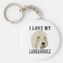 Labradoodle love! key chain