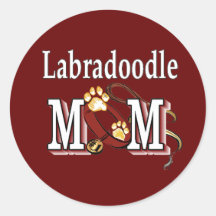 Labradoodle MOM Gifts Round Sticker
