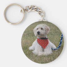Labradoodle Puppy Keychain