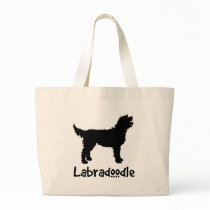 Labradoodle w/ Cool Text Tote Bag