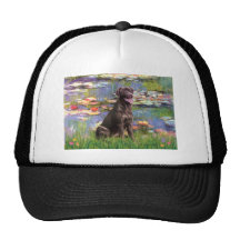 Labrador (Chcolate) - Lilies 2 Trucker Hat