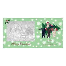 Labrador Christmas Painting Photocards Customized Photo Card