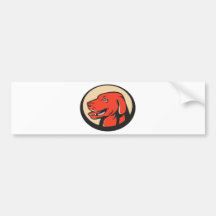 labrador golden retriever retro bumper stickers