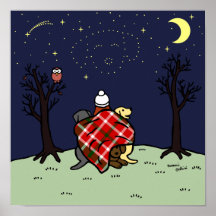 Labrador Mom and Starry Sky Posters