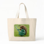 Labrador pup with can 9Y220D-088 Canvas Bags