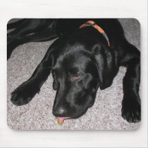 Labrador Puppy Is Eating Grapes Mouse Pads