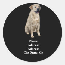 Labrador Retriever Address Label Round Sticker