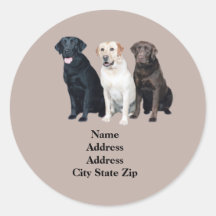 Labrador Retriever Address Label Sticker