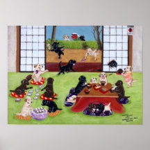 Labrador Retriever Art Print Japanese Holiday