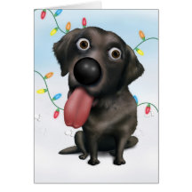 Labrador Retriever (Black) Christmas Greeting Card