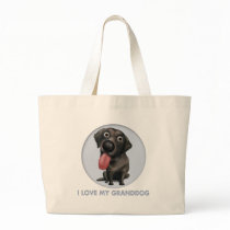Labrador Retriever (Black) Granddog Tote Bags