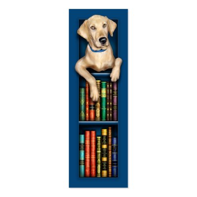 Labrador Retriever Blue Bookmark Business Card Templates by TeacherTools