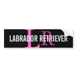 Labrador Retriever Breed Monogram Design bumper stickers