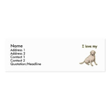 Labrador retriever cartes de visite personnelles