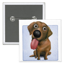 Labrador Retriever (Chocolate) Button