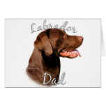 Labrador Retriever (chocolate) Dad 2 Greeting Card