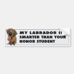 Labrador Retriever (Chocolate) Honour Bumper Sticker
