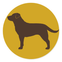 Labrador Retriever (Chocolate) Round Stickers