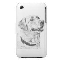 Labrador Retriever Drawing iPhone 3 Case-Mate Cases