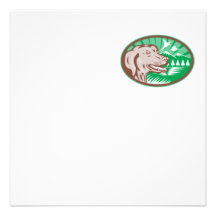 Labrador Retriever Hunting Dog Retro Personalized Announcements