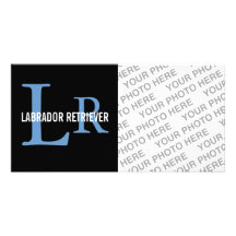 Labrador Retriever Monogram Photo Cards