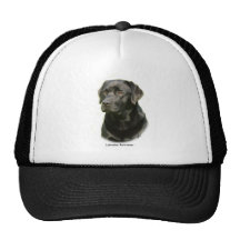 Labrador retriever noir casquette de camionneur