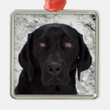 Labrador retriever noir ornement de noël