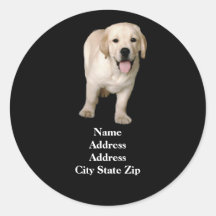 Labrador Retriever Puppy Address Label Sticker