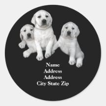 Labrador Retriever Puppy Address Label Sticker