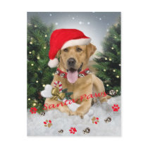 Labrador Retriever Santa Gifts Postcards