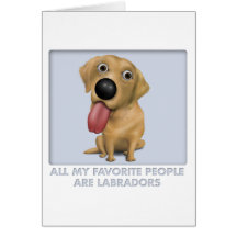 Labrador Retriever (Yellow) Favourite Greeting Card