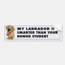 Labrador Retriever (Yellow) Honour Bumper Sticker