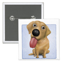 Labrador Retriever (Yellow) Pinback Buttons