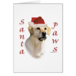 Labrador Retriever (yellow) Santa Paws Card